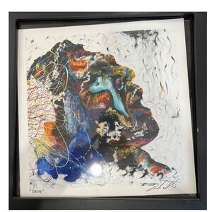 Vortex Abstract Art Print Framed Signed Artist Proof Colorful Modern Wall Decor